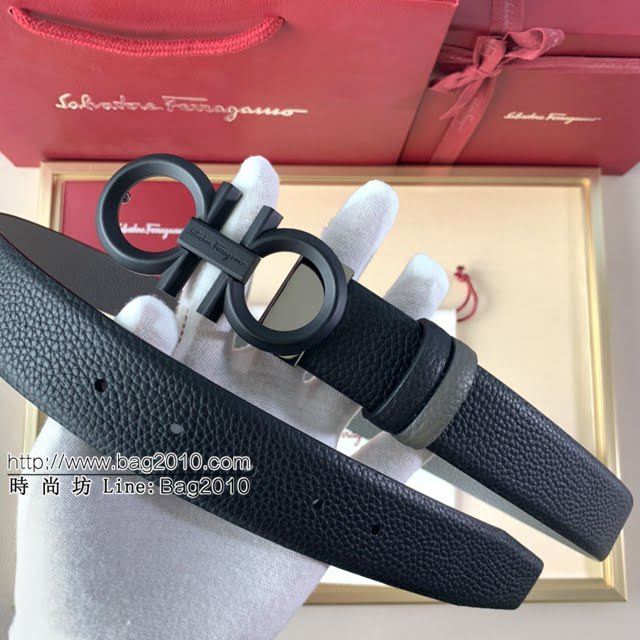 菲拉格慕男士皮帶 Ferragamo精品銅扣腰帶  jjp1954